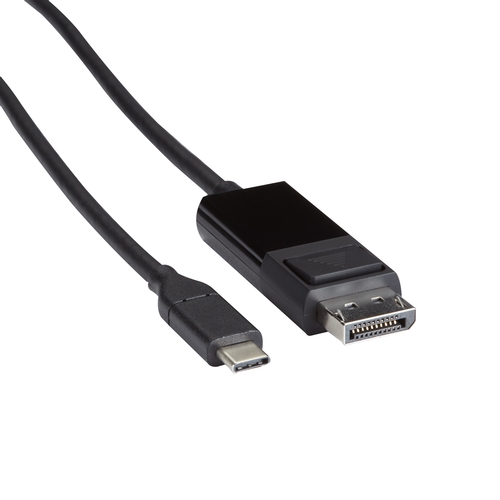 VA-USBC31-DP12-003, USB-C Adapter Cable - USB-C to DisplayPort Adapter,  4K60, DP  Alt Mode - Black Box