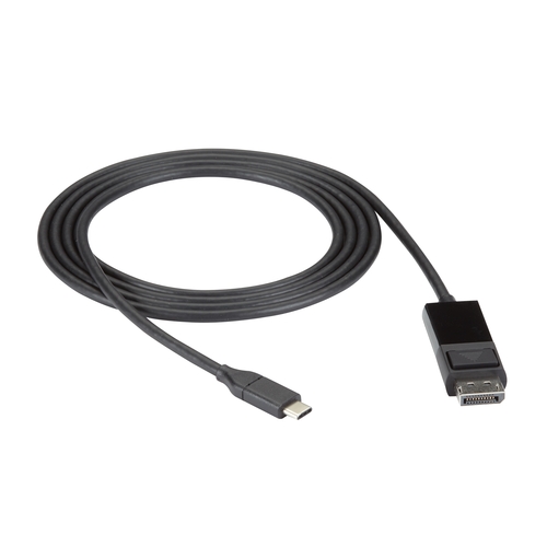 VA-USBC31-DP12-003, USB-C Adapter Cable - USB-C to DisplayPort Adapter,  4K60, DP  Alt Mode - Black Box