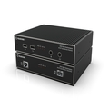 Extendeur KVM MST série KVXHP sur CATx/fibre - Quad-moniteur, DisplayPort 4K, hub USB 2.0, série, audio, vidéo locale