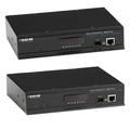 Souplesse d’extension DVI-D, USB, audio et série par liaison directe ou sur réseau IP.